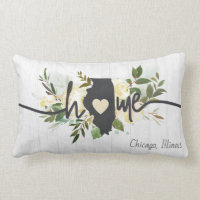 Illinois State Personalised Your Home City Rustic