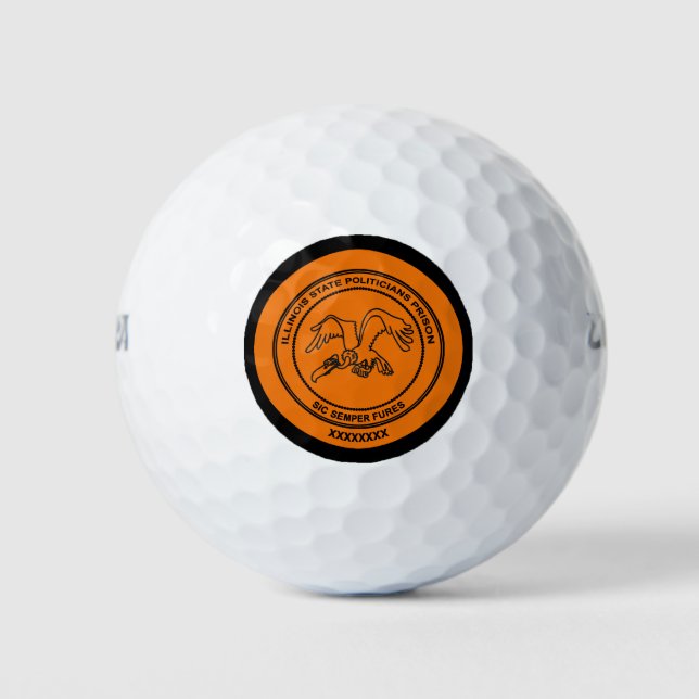 Illinois State Politicians Prison Golf Balls (Front)
