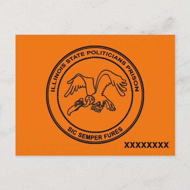 Illinois State Politicians Prison Postcard (Front)