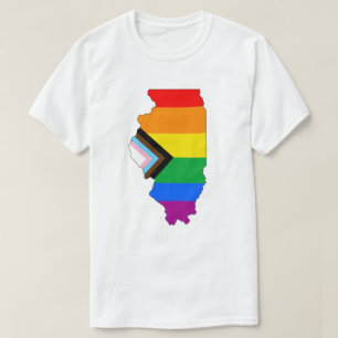 Illinois State Pride LGBTQ Progress Pride T-Shirt