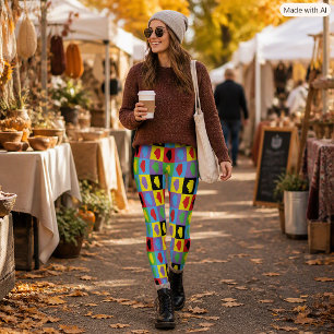 Illinois State Pride Pop Art Pattern Leggings