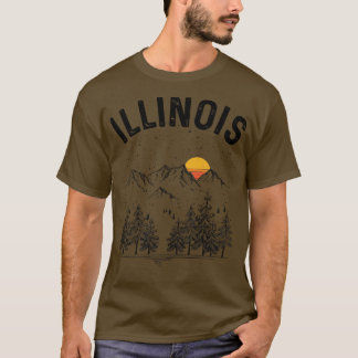 Illinois State Vintage Retro T-Shirt