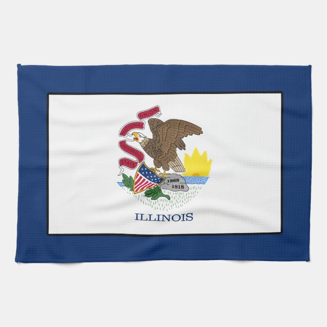 Illinois Tea Towel (Horizontal)