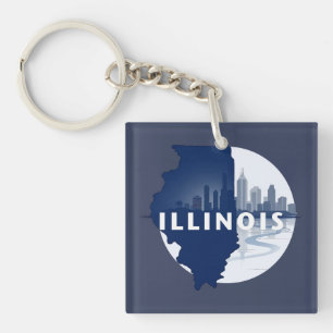 Illinois United States of America Key Ring