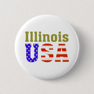 Illinois USA! 6 Cm Round Badge