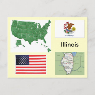 Illinois, USA Postcard