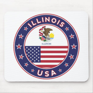 Illinois, USA States, Illinois t-shirt Mouse Pad
