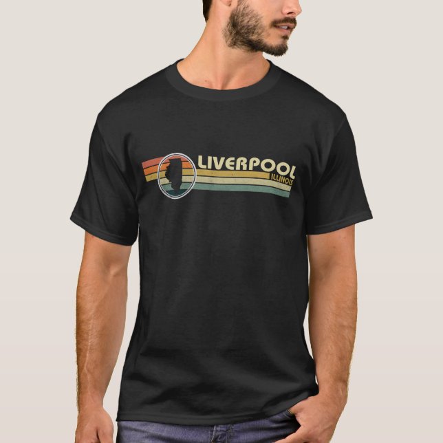 Illinois - Vintage 1980s Style LIVERPOOL, IL T-Shirt (Front)