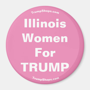 Illinois Women For TRUMP Pink Magnet