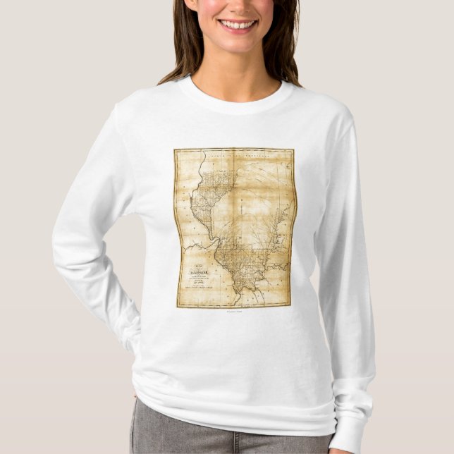 IllinoisPanoramic MapIllinois T-Shirt (Front)