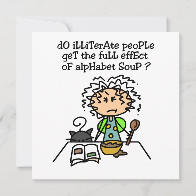 Illiterate People Humour (Front)