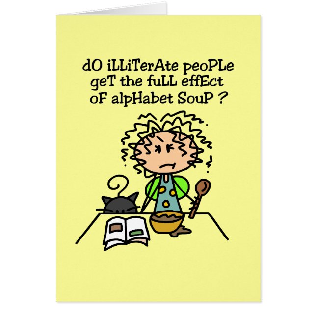 Illiterate People Humour (Front)