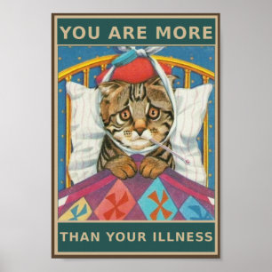 Illness quote vintage poster