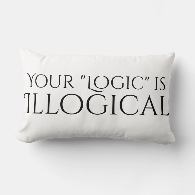Illogical Logic Lumbar Cushion (Front)