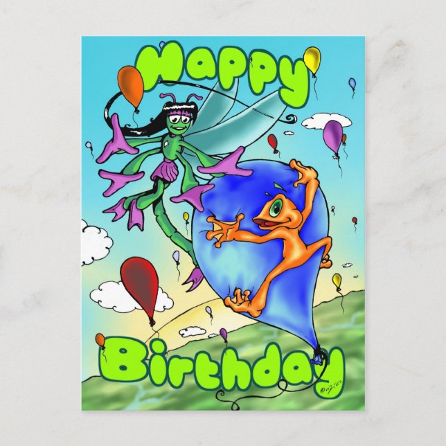 Illow &  - Happy Birthday Postcard (Front)
