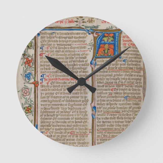 Illuminated "A." Round Clock (Front)
