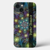 Illuminated Abstract Blue Purple Fractal Art Name