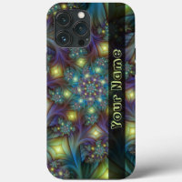 Illuminated Abstract Blue Purple Fractal Art Name