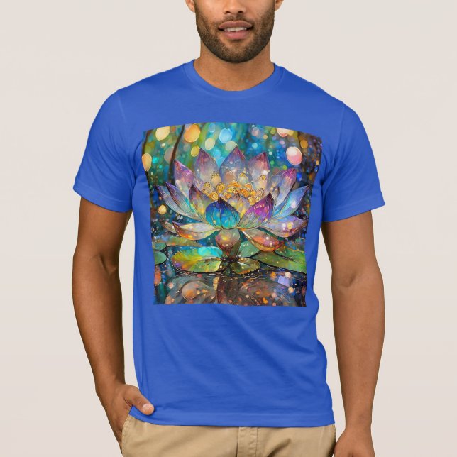 Illuminated Blooming Lotus Flower T-Shirt (Front)
