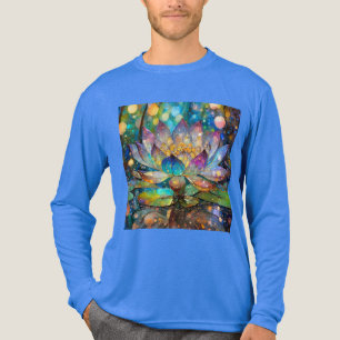 Illuminated Blooming Lotus Flower Tri-Blend Shirt