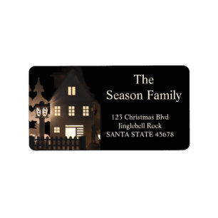 Illuminated Christmas Houses Label