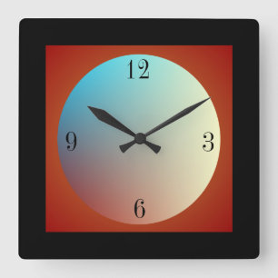 Illuminated Effect Moon /Red Black >Wall Clock