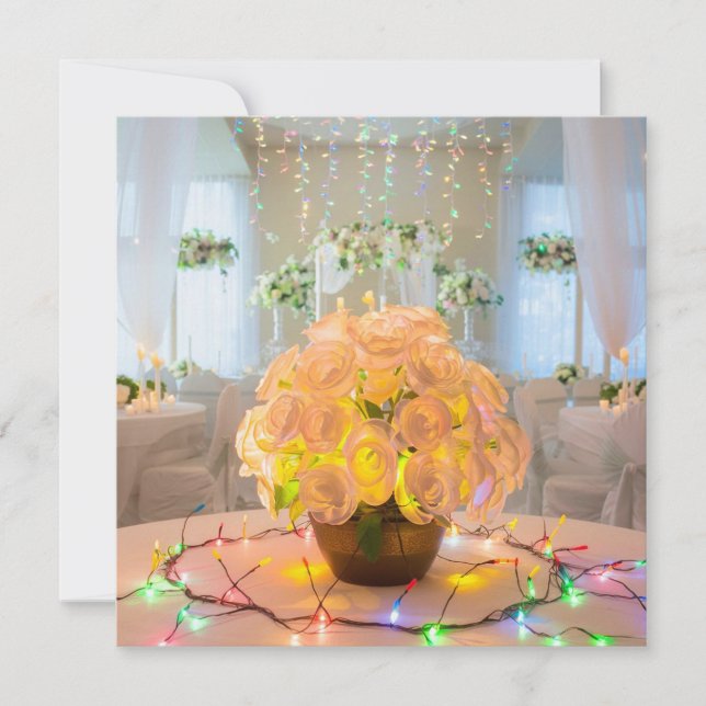 Illuminated Floral  Invitation (Front)