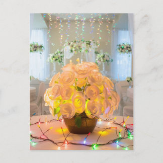 Illuminated Floral Postcard