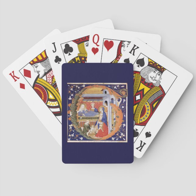 Illuminated Initial G  Playing Cards (Back)