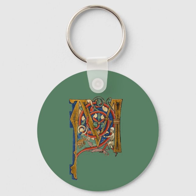Illuminated Initial M Key Ring (Front)