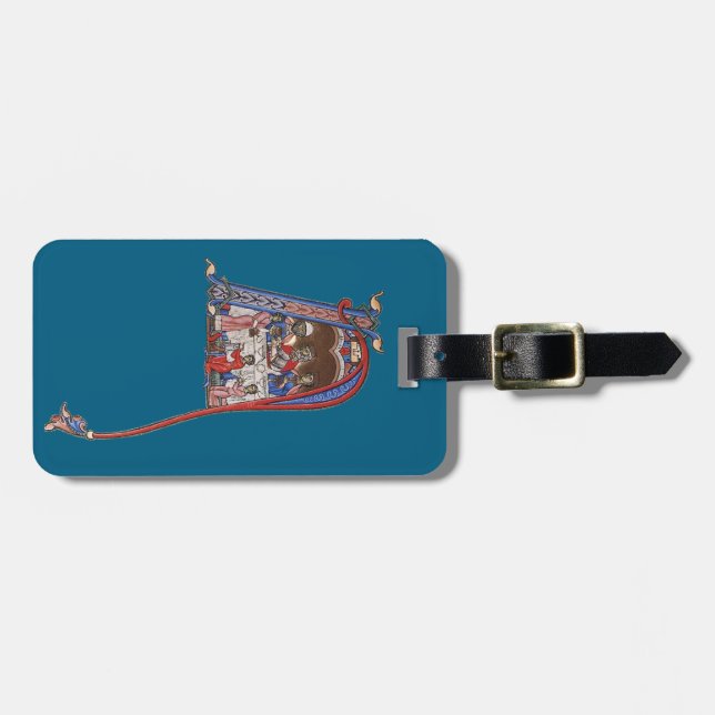 Illuminated Initial N Luggage Tag (Front Horizontal)