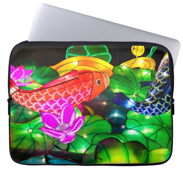 Illuminated Koi Laptop Sleeve (Front)