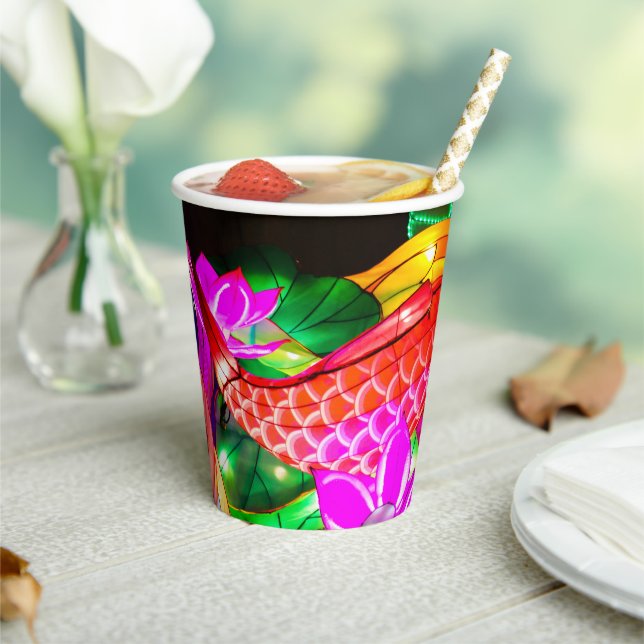 Illuminated Koi Paper Cups (Insitu)