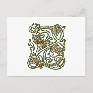 Illuminated Letter "S" Postcard