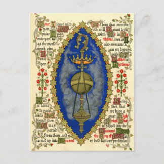 Illuminated Manuscript for Ascension Day Postcard