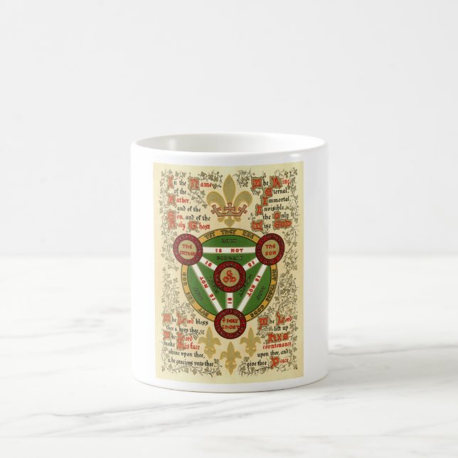 Illuminated Manuscript of the Holy Trinity Coffee Mug (Center)