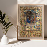 Illuminated Nativity Scene Mediaeval Bible Poster<br><div class="desc">Discover the divine blend of tradition and artistry with our Illuminated Nativity Scene Poster. Inspired by the rich heritage of mediaeval manuscripts, this piece features the cherished Nativity scene, portrayed with exquisite attention to detail and vibrant vintage colours. The artwork is framed by an ornate border that masterfully combines Persian...</div>