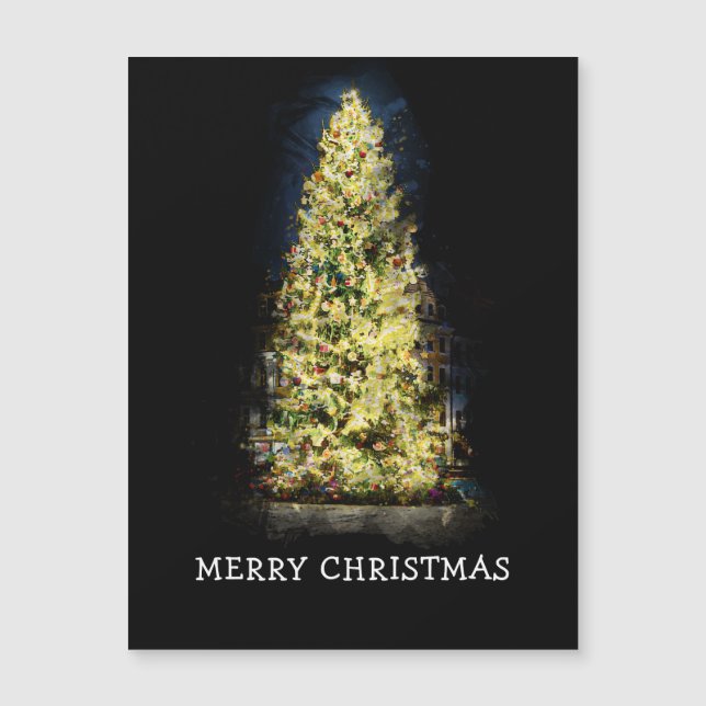 Illuminated painted Christmas tree (Front)