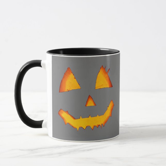 Illuminated Pumpkin Lantern Mug (Left)