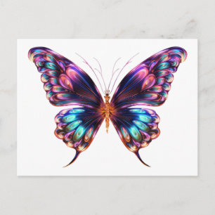 Illuminated purple butterfly Postcard