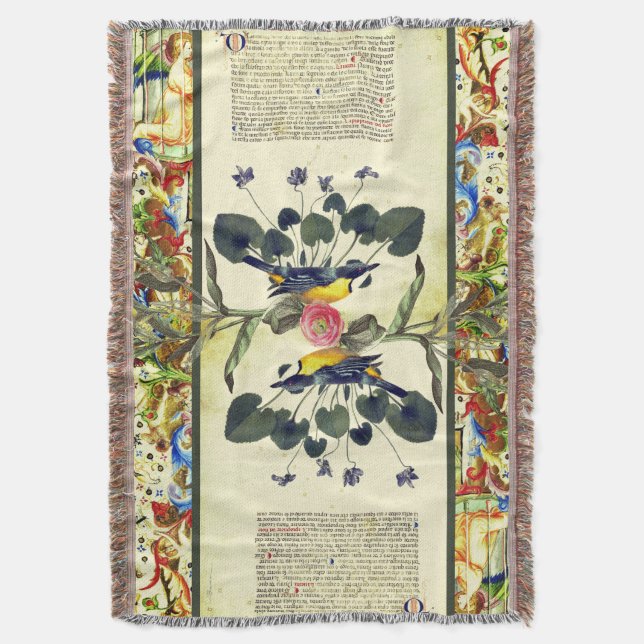 Illuminated Reflections Ivory Throw Blanket (Front Vertical)