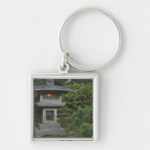 Illuminated stone lantern in Japanese Garden Key Ring