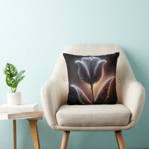 Illuminated Tulip With Raindrops Cushion
