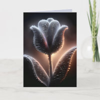 Illuminated Tulip With Raindrops for Birthday
