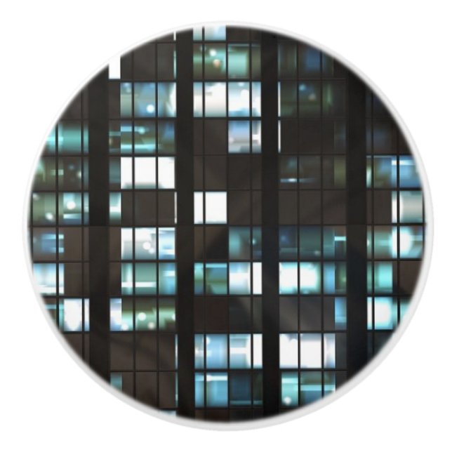Illuminated windows pattern ceramic knob (Front)