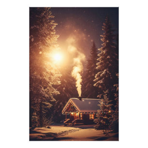 Illuminated Xmas Refuge Photo Print
