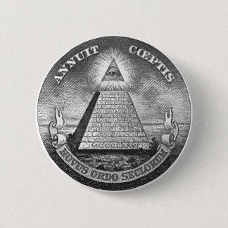 Illuminati All Seeing Eye 6 Cm Round Badge