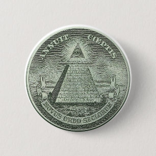 Illuminati - All seeing eye 6 Cm Round Badge