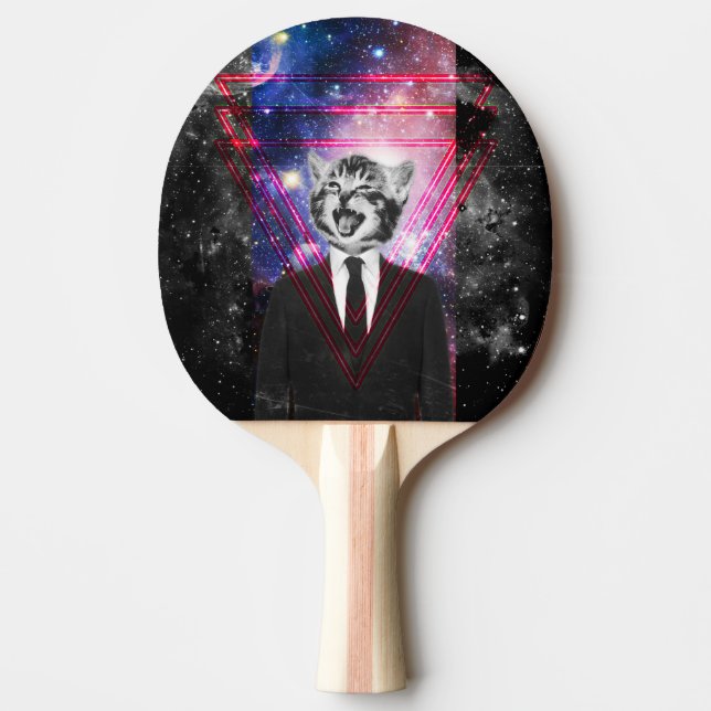 Illuminati cat ping pong paddle (Front)