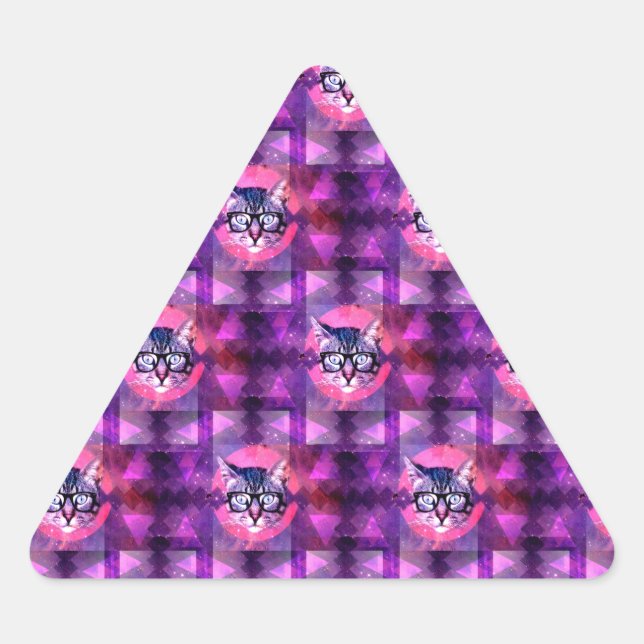 illuminati cat triangle sticker (Front)